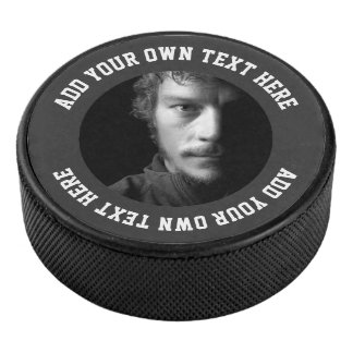 Benutzerdefinierter personalisierter Text und Foto Eishockey Puck