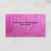 Benutzerdefinierter persönlicher Koch Pink Texturl Visitenkarte (Vorderseite)