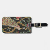 Benutzerdefinierter Pfau auf der schwarzen Gepäckm Gepäckanhänger (Vorderseite horizontal)