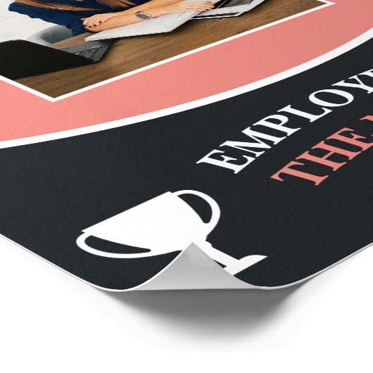 Benutzerdefinierter Pfirsichfarben-Mitarbeiter des Poster (Ecke)