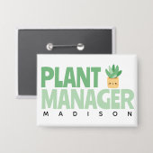 Benutzerdefinierter Pflanze-Manager Name Cactus Pf Button (Vorderseite/Rückseite)