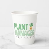 Benutzerdefinierter Pflanze-Manager Name Cactus Pf Pappbecher (Rückseite)