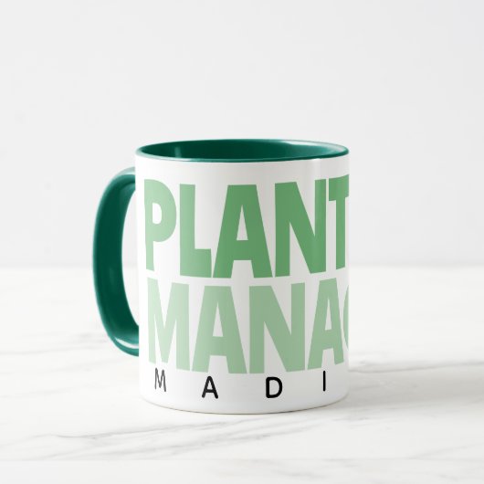 Benutzerdefinierter Pflanze-Manager Name Cactus Pf Tasse (Vorderseite Links)