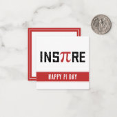 Benutzerdefinierter Pi-Tag Inspiriert | Happy Pi D Mitteilungskarte (Vorderseite/Rückseite Beispiel)