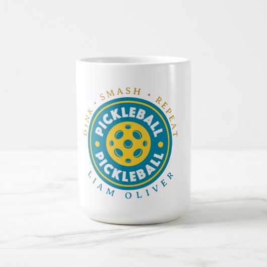 Benutzerdefinierter Pickleball-Becher | Dink Smash Kaffeetasse (Mittel)