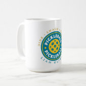 Benutzerdefinierter Pickleball-Becher | Dink Smash Kaffeetasse (Vorderseite Links)