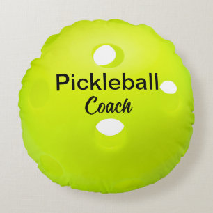 Benutzerdefinierter Pickleball-Coach-Keepake Rundes Kissen