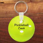 Benutzerdefinierter Pickleball-Coach-Keepake Schlüsselanhänger (Rückseite)
