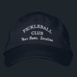 Benutzerdefinierter Pickleball Team Club, Player N Bestickte Baseballkappe<br><div class="desc">Der perfekte Hut für Pickleball-Liebhaber. Fügen Sie Ihren Club,  Teamname,  Stadt/Stadt-Standort oder Datum,  Turniername,  etc. hinzu,  um eine Art Pickleball-Cap zu erstellen. Ideal für passende Teambearbeitung oder Turnierveranstaltungen - oder auch für einen Pickleball-Trip. Ändern Sie einfach den Text und die Farbe.</div>