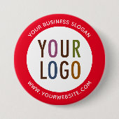 Benutzerdefinierter Pinback-Button mit Firmenlogo Button (Vorderseite)