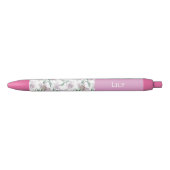 Benutzerdefinierter Pink Lillies Stift (Vorderseite)
