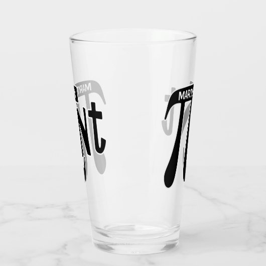 Benutzerdefinierter Pint Pi Glas (Links)