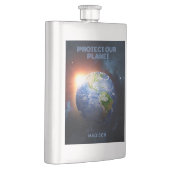 Benutzerdefinierter Planet Erde Flachmann (Rechts)