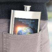 Benutzerdefinierter Planet Erde Flachmann (Beispiel)