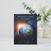 Benutzerdefinierter Planet Erde Postkarte (Stehend Vorderseite)