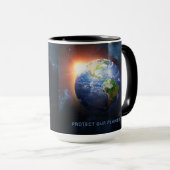 Benutzerdefinierter Planet Erde Tasse (VorderseiteRechts)