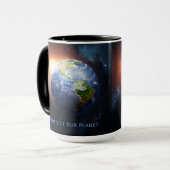 Benutzerdefinierter Planet Erde Tasse (Vorderseite Links)