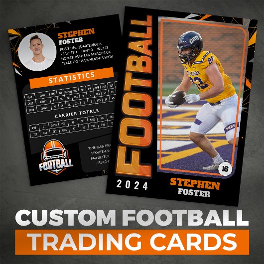 Benutzerdefinierter Player für Black & Orange Foot Telefonnummerkarte