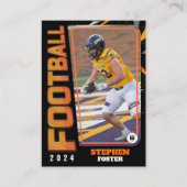 Benutzerdefinierter Player für Black & Orange Foot Telefonnummerkarte (Vorderseite)