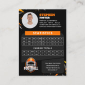 Benutzerdefinierter Player für Black & Orange Foot Telefonnummerkarte (Rückseite)