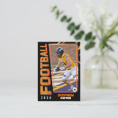 Benutzerdefinierter Player für Black & Orange Foot Telefonnummerkarte (Stehend Vorderseite)