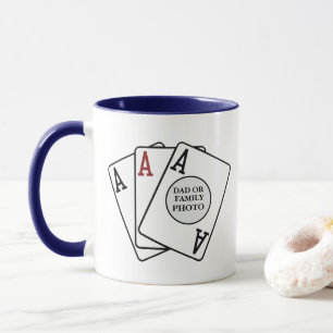 Benutzerdefinierter Poker Kartenspieler Drei Aces  Tasse