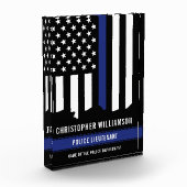 Benutzerdefinierter Polizeibeamter Thin Blue Line- Fotoblock (Links)