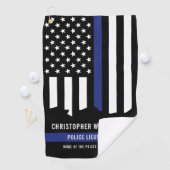 Benutzerdefinierter Polizeibeamter Thin Blue Line- Golfhandtuch (Insitu)