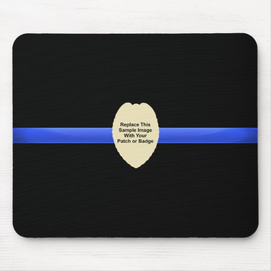 Benutzerdefinierter Polizeipflaster oder Abzeichen Mousepad (Vorne)