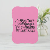 Benutzerdefinierter Pop Der Champagner, den ich än Einladung (Stehend Vorderseite)