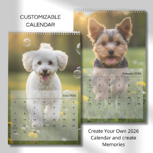 Benutzerdefinierter Poppy-Hund 2026 Kalender