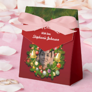 Benutzerdefinierter Portrait-Weihnachtskranz Geschenkschachtel