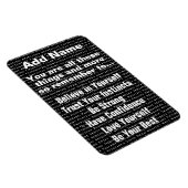 Benutzerdefinierter positiver Wordnachweis Magnet (Rechte Seite)