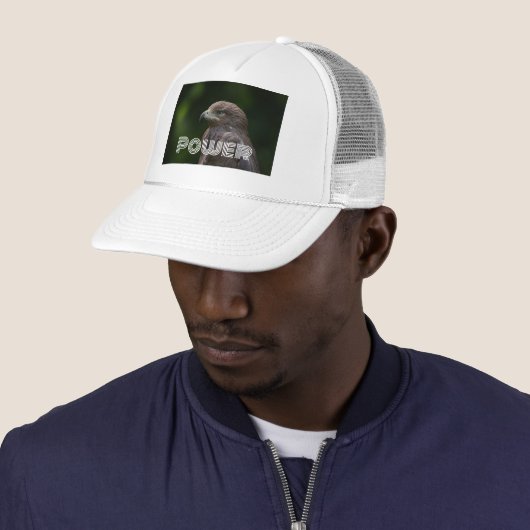 Benutzerdefinierter Power Text Monoton Schriftart Truckerkappe (Beispiel)