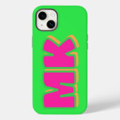 Benutzerdefinierter Preppy-Green-Monogramm-Drop-Sh Case-Mate iPhone Hülle (Rückseite)