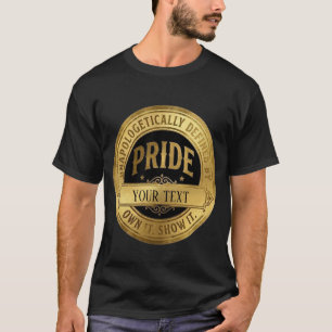 Benutzerdefinierter Pride Gold-Abzeichen - Persona T-Shirt