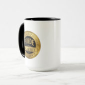 Benutzerdefinierter Pride Gold-Abzeichen - Persona Tasse (Vorderseite Links)