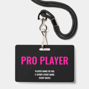 Benutzerdefinierter Pro Player Minimalist E-Sport  Ausweis