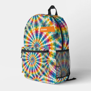 Benutzerdefinierter psychedelischer Tie-Dye-Effekt Bedruckter Rucksack
