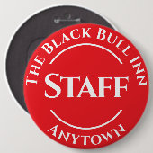 Benutzerdefinierter Pub-Inn-Bar- oder Hotelmitarbe Button (Vorne & Hinten)