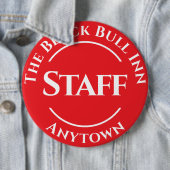 Benutzerdefinierter Pub-Inn-Bar- oder Hotelmitarbe Button (Beispiel)