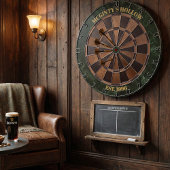 Benutzerdefinierter Pub-Name Grün Marmor & Espress Dartscheibe