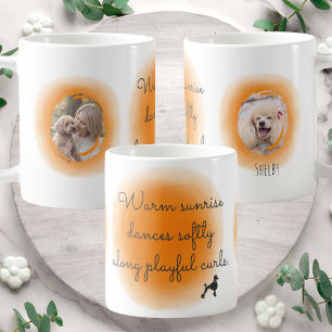 Benutzerdefinierter Pudel-Becher in Pastellorange  Kaffeetasse