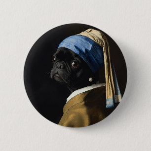 Benutzerdefinierter Pug als beliebtes ikonisches B Button