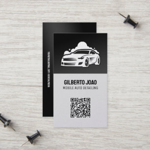 Benutzerdefinierter QR-Autodetailer Telefonnummerkarte