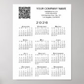 Benutzerdefinierter QR-Code 2026-Kalender Poster (Vorne)