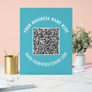Benutzerdefinierter QR-Code Akryllisches Zeichen F Acrylschild