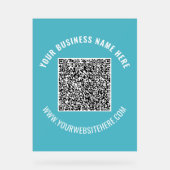 Benutzerdefinierter QR-Code Akryllisches Zeichen F Acrylschild (Vorderseite)