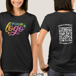 Benutzerdefinierter QR-Code an der Vorderseite und T-Shirt