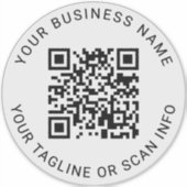 Benutzerdefinierter QR-Code-Aufkleber für Geschäft Aufkleber (Vorderseite)